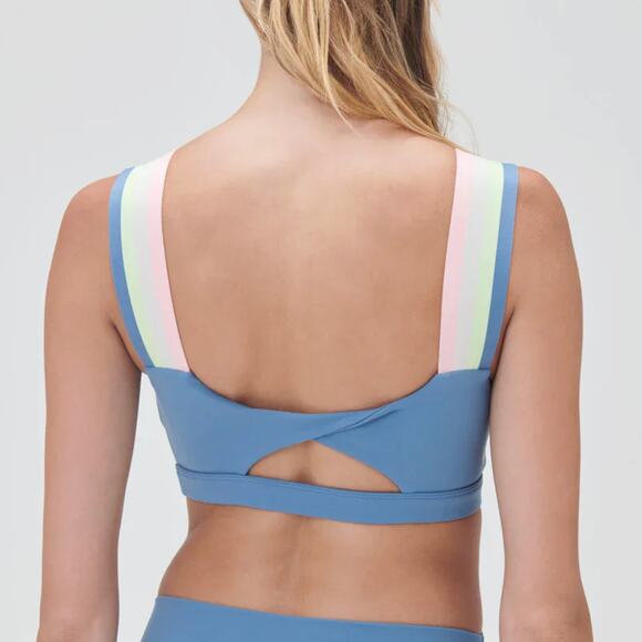 Spiritual Gangster Other - Spiritual Gangster Twist Back Bandeau Bra Blue Small